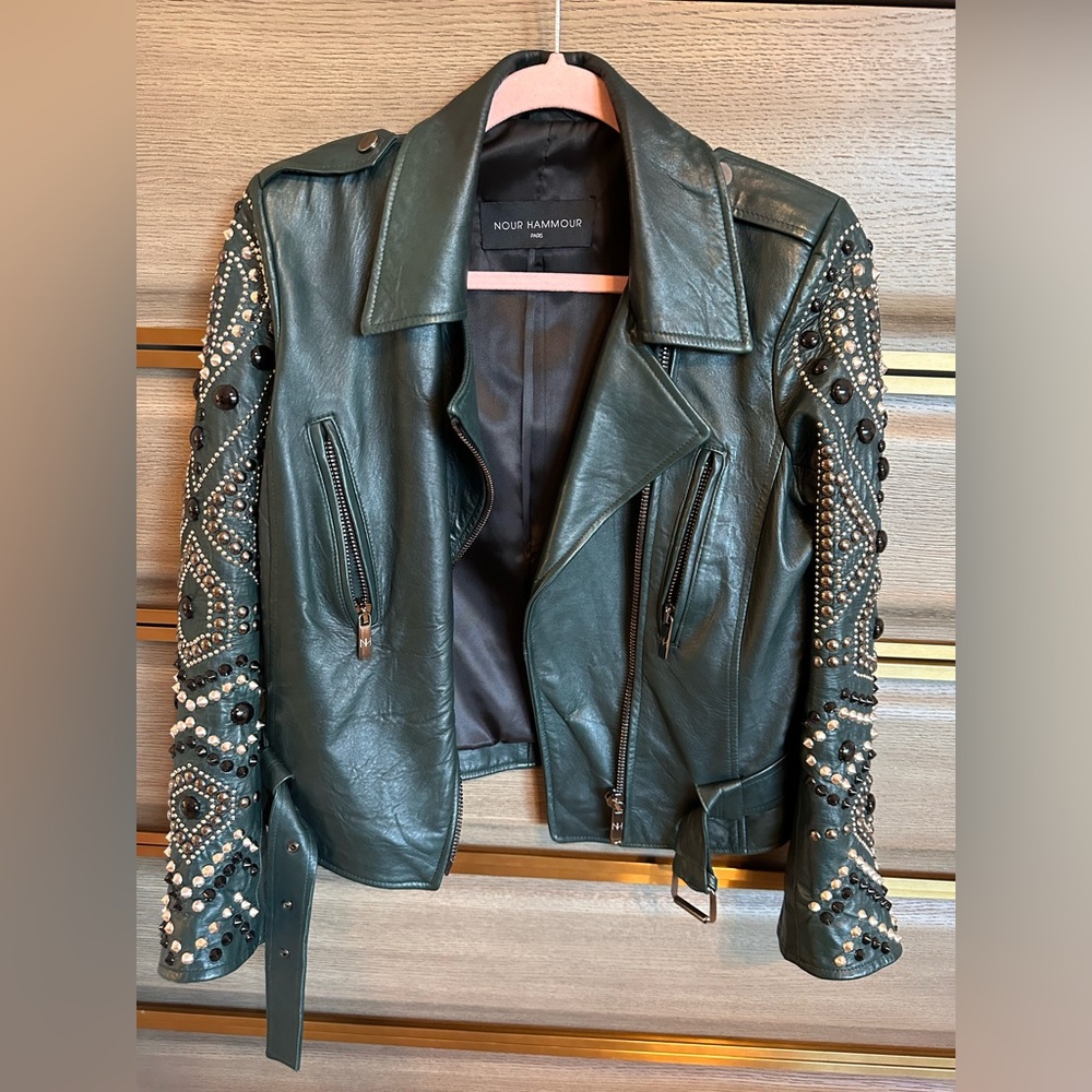 Nour Hammour leather Jacket. Size 36. See pictures. In great preowned condition